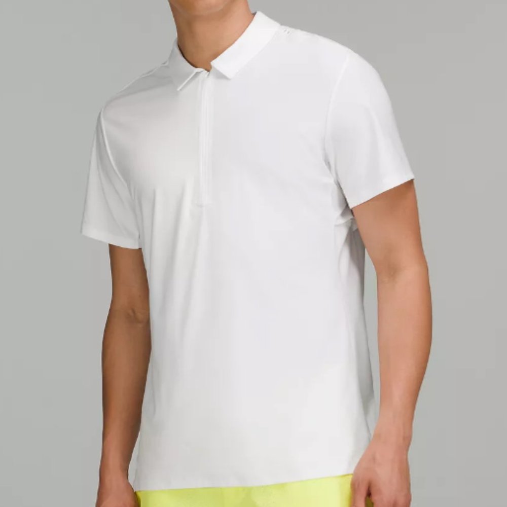 BNWT White Lululemon Men's Vented Tennis Polo Shirt, Size XL